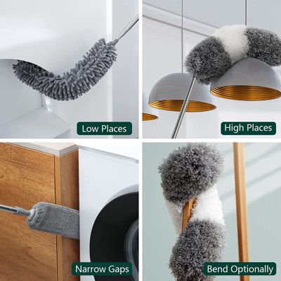 Premium Microfiber Duster – Extendable, Washable, High-Density Dust Cleaner for Home, Car & Office
